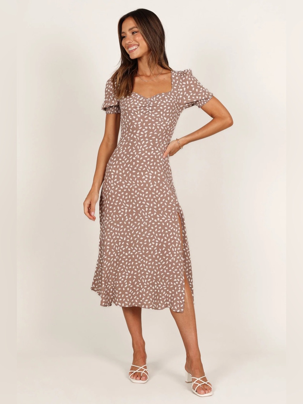 Petal + Pup Franklin Midi Dress in Mocha